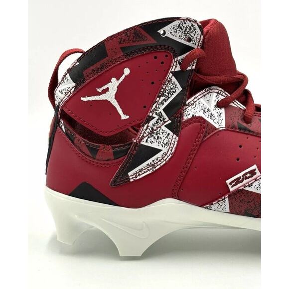 Nike Jordan 7 Alpha Menace Oklahoma OU Player Exclusive Football Cleats Sz 11 US - Picture 9 of 10